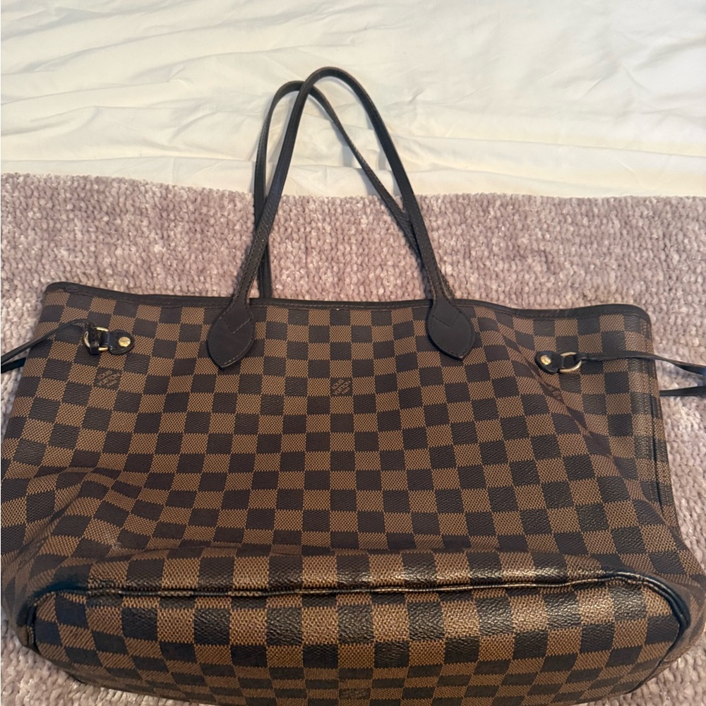 Louis Vuitton Red and Brown Interior Tote